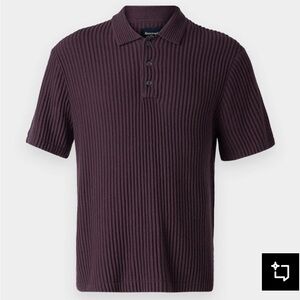 Abercrombie & Fitch plum perfect rib knit polo shirt men’s XL
